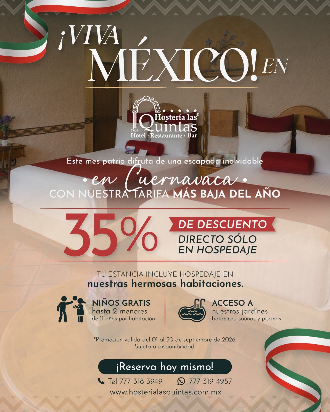 ¡Viva México en Hostería Las Quintas!